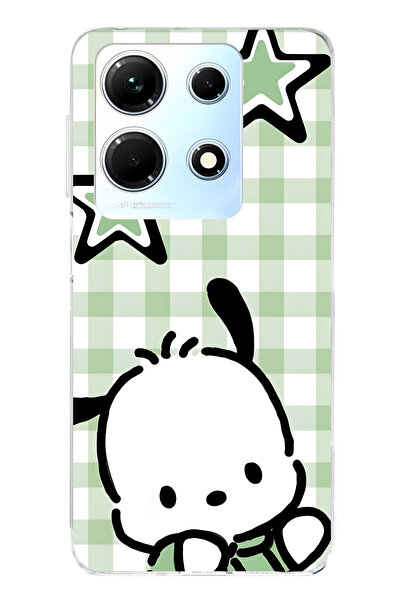 FLAMENKO حافظة هاتف شفافة متوافقة مع هاتف Infinix Note 30 Cute Dog منقوش