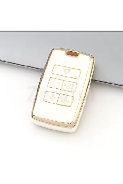 YıldızTuning Husă pentru chei Jaguar E-PACE, alb-auriu, 2018-2025