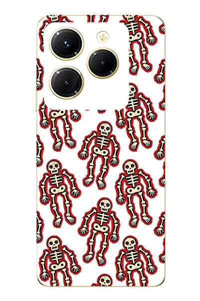 FLAMENKO حافظة هاتف شفافة متوافقة مع Infinix Hot 40i هيكل D منقوش D منقوش