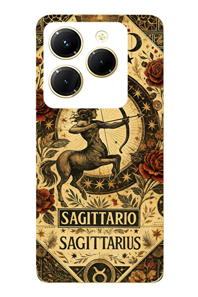 FLAMENKO حافظة هاتف شفافة متوافقة مع هاتف Infinix Hot 40i من نوع Yay Burcu منقوش