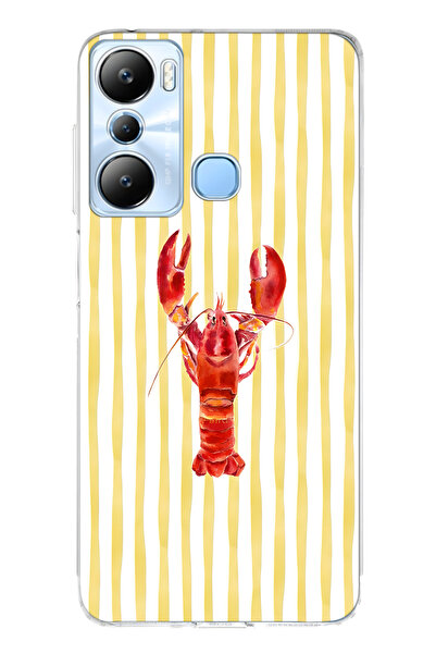 FLAMENKO حافظة هاتف شفافة متوافقة مع هاتف Infinix Hot 20i من نوع Istakoz منقوش