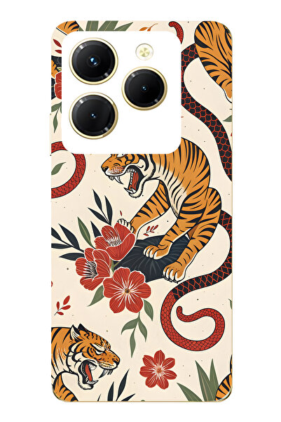 FLAMENKO حافظة هاتف شفافة متوافقة مع Infinix Hot 40i من نوع Kaplan and Snake ...