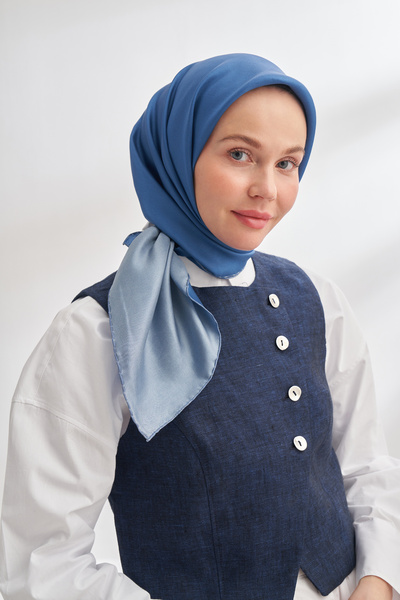 ARMANDA Premium İpek Serisi - Çift Taraflı %100 Twill İpek Eşarp - İki Renk K...