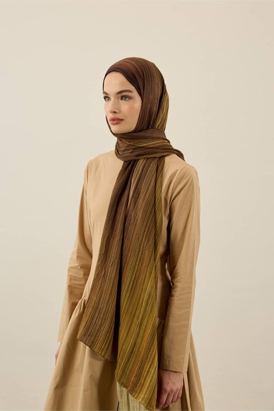 Modakaşmir Linevera Pattern Bamboo Shawl