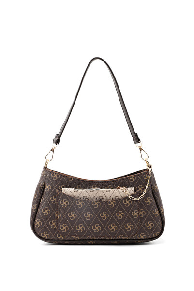 SHAKA Monogram Štampano Smeđa Shk307 Prirodna koža , 2 odseka, džep i Držač z...