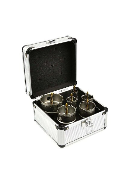 GEKO SET 6 CAROTE TCT PENTRU METAL 22 - 65MM CU BURGHIU PILOT TITAN -