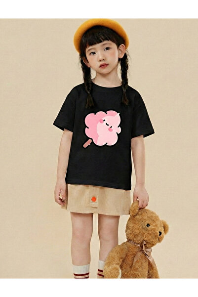 Velostra Children's Cotton Şeker Printed Oversized Comfortable Daily Use Comb...