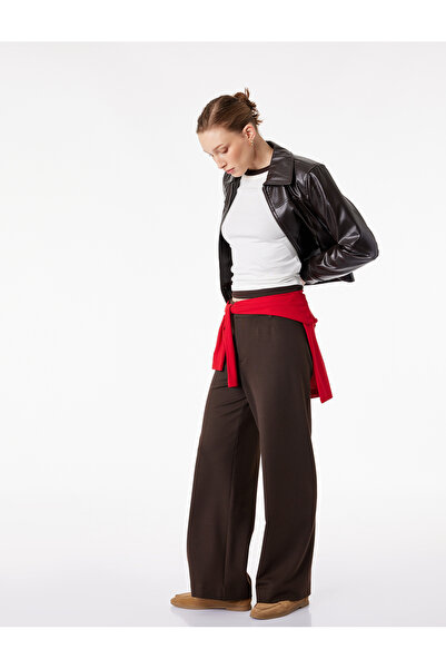 Koton Straight Wide Leg Fabric Trousers