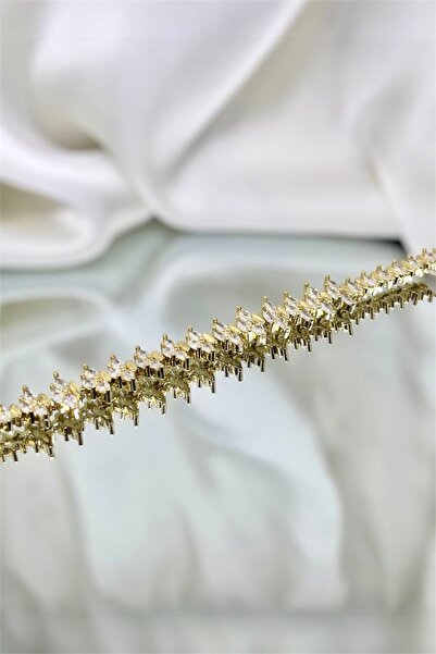 MatmazelLavinya Marquise Model Zircon Stone Waterway Gold Bracelet