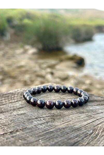 Zodyak Doğal Taş 8 mm Garnet-Garnet (Lal) Stone Men's Women's Natural Stone B...