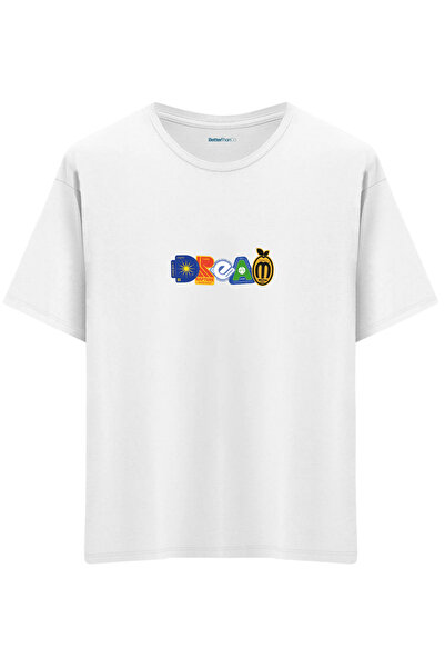 BetterThanCo Vis cu imprimeu guler rotund supradimensionat tricou