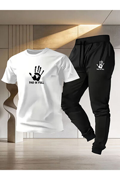 Rayan & Hoor Style Men's Printed tracksuit bottoms and t-shirt bottom top tra...