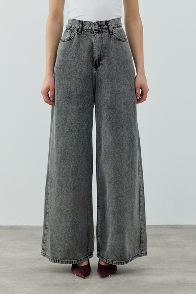 Merwishop Merwish Casual Cotton Pieces Denim Pants 1690 Smoked