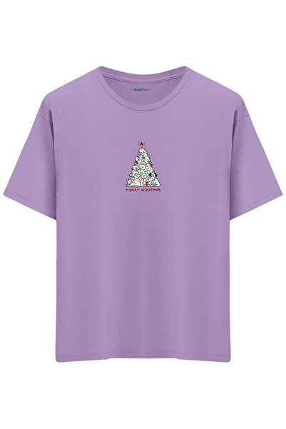 BetterThanCo Μπλουζάκι Woofmas με τύπωμα Crew Neck oversized