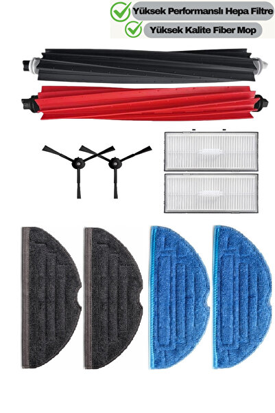 RotRever Roborock S8 S8 Pro Ultra S8+ (NU S8 PRO) Perie compatibilă, filtru H...