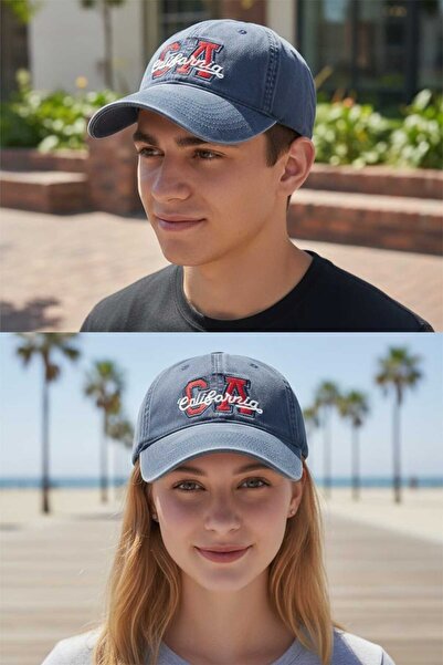 Aware Time Unisex Özle Washed Denim Cap Hat