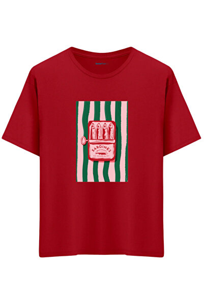 BetterThanCo Sardines Printed Crew Neck Oversized T-Shirt