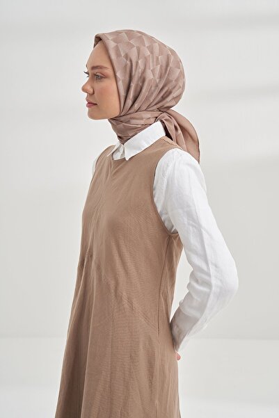 ARMANDA COTTON MONOGRAM GEOMETRİK DESEN EŞARP