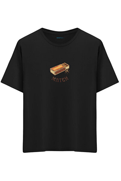 BetterThanCo متطابق! مطبوع تي شيرت كبير الحجم برقبة دائرية