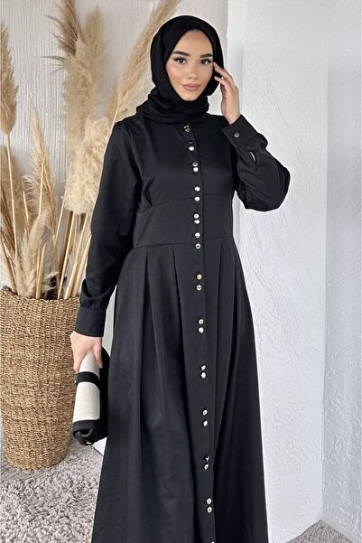 DİLARA GİYİM Front Buttoned Hijab Dress