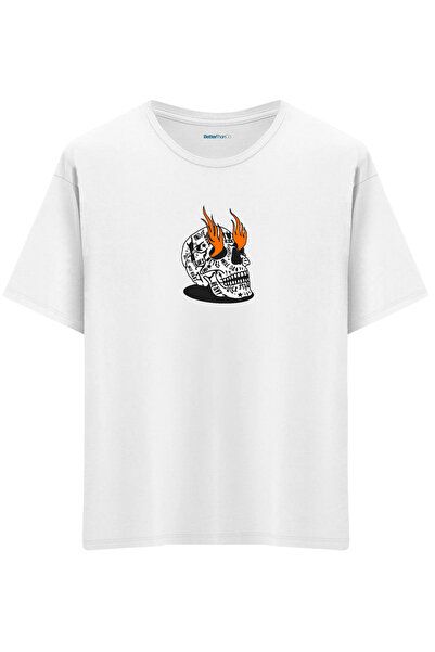 BetterThanCo Rok zvezda Štampano okrugla kragna Oversize kroj T-shirt