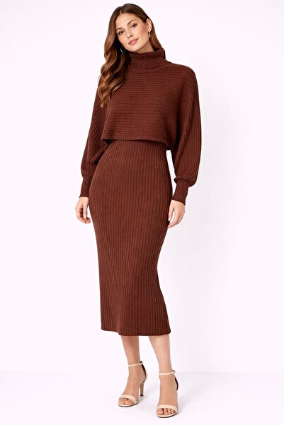 WOMEN Women's two-piece set, consisting of a strappy dress and a short sweate...