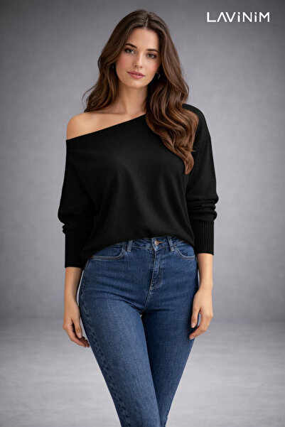 LAVİNİM ملابس تريكو ميرسيريزد فاخرة ذات ملمس ناعم وياقة كاياك كبيرة الحجم ومن...