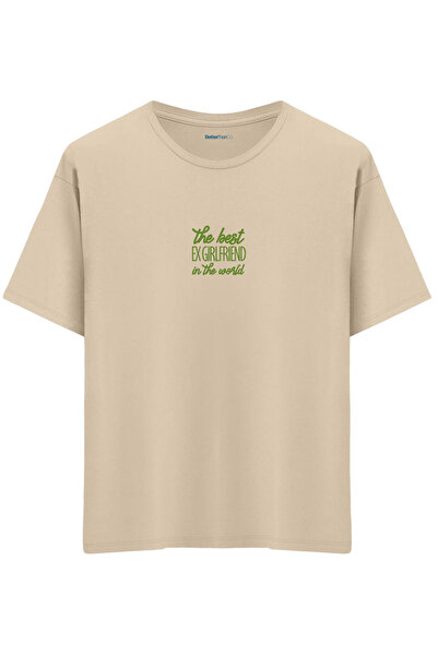 BetterThanCo Fosta iubită cu imprimeu guler rotund supradimensionat tricou