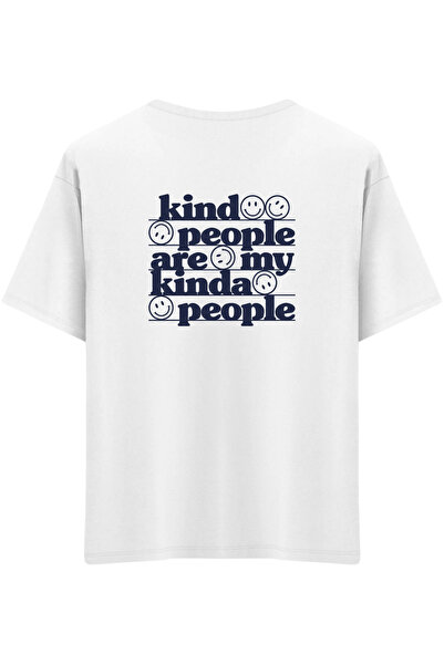 BetterThanCo Budi ljubazan Štampano okrugla kragna Oversize kroj T-shirt