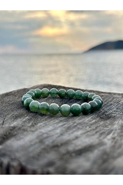 Zodyak Doğal Taş 8 mm Green Apatite Stone Men's Women's Natural Stone Bracele...