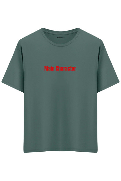 BetterThanCo تي شيرت كبير الحجم برقبة دائرية من ماركة Main Character مطبوع