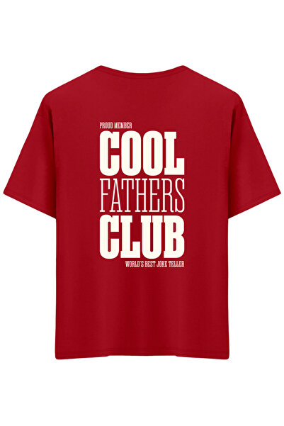 BetterThanCo Cool Fathers Club Printed Crew Neck Oversized T-Shirt