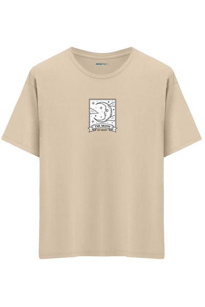 BetterThanCo Noaptea mea cu imprimeu guler rotund supradimensionat tricou