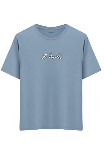 BetterThanCo Μπλουζάκι Born To Board με τύπωμα Crew Neck oversized