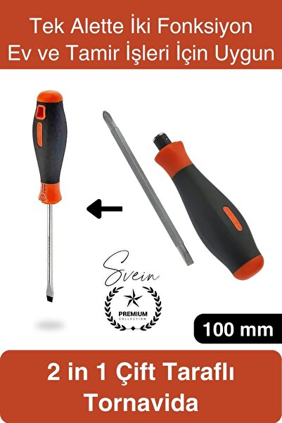 Svein #Tornavida 2 in 1 Çift Taraflı Yıldız Düz Tornavida Kompakt 2 Fonksiyon...