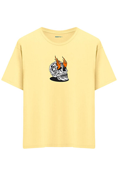 BetterThanCo Rok zvezda Štampano okrugla kragna Oversize kroj T-shirt