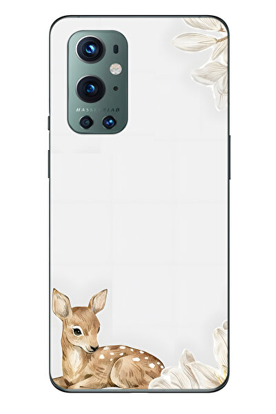 FLAMENKO حافظة هاتف شفافة متوافقة مع One Plus 9 Pro من نوع Yavru Geyik منقوش