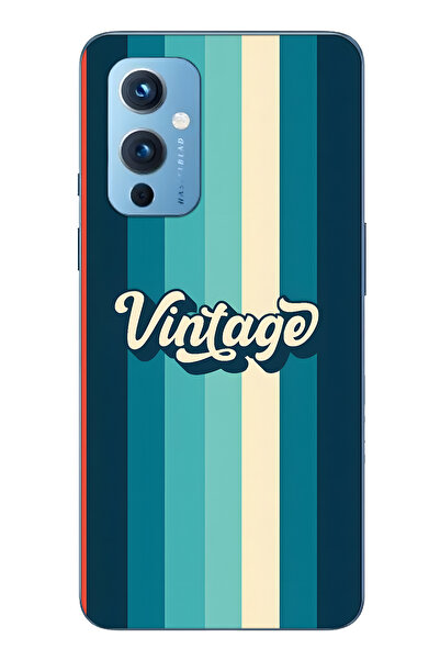 FLAMENKO حافظة هاتف شفافة متوافقة مع One Plus 9 Vintage منقوش