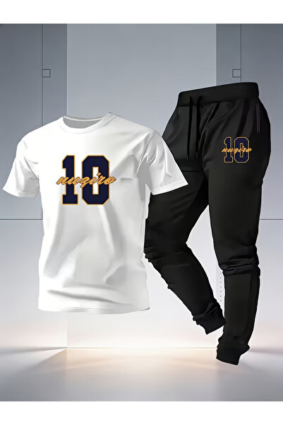 Rayan & Hoor Style Men's Printed tracksuit bottoms and t-shirt bottom top tra...