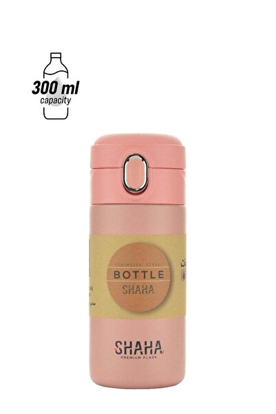 SHAHA Stainless Steel Vacuum Bottle 300ML Pink