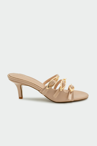 LAMİNTA Wain Gold detaliu la cataramă Nud Femei papuci