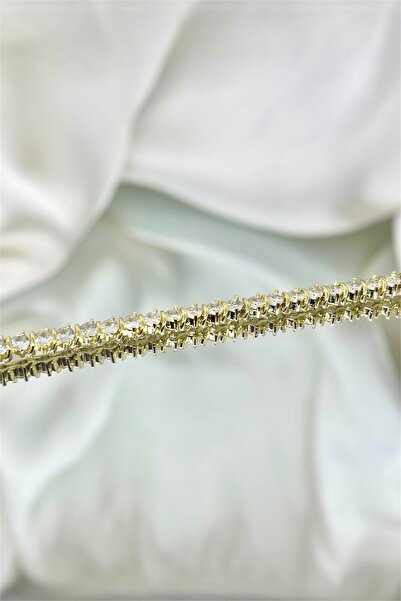 MatmazelLavinya Zircon Stone Stripe Waterway Gold Bracelet