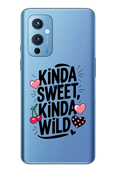 FLAMENKO حافظة هاتف شفافة متوافقة مع One Plus 9 من نوع Kinda Sweet Kinda Wild...