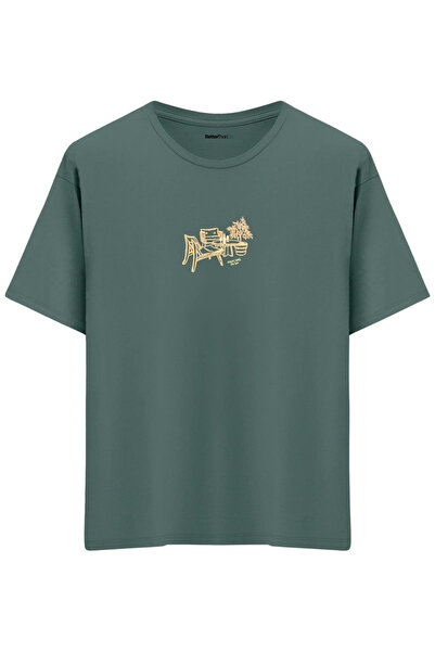 BetterThanCo Summer Table Printed Crew Neck Oversized T-Shirt