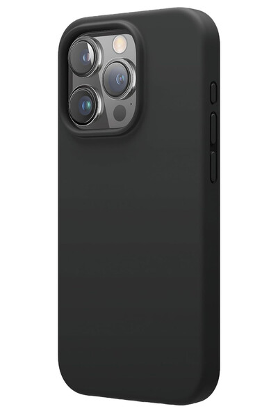 OEM Husa Silicon Soft Touch, Microfibra, Camera Bump, pentru iPhone 15 Pro, N...