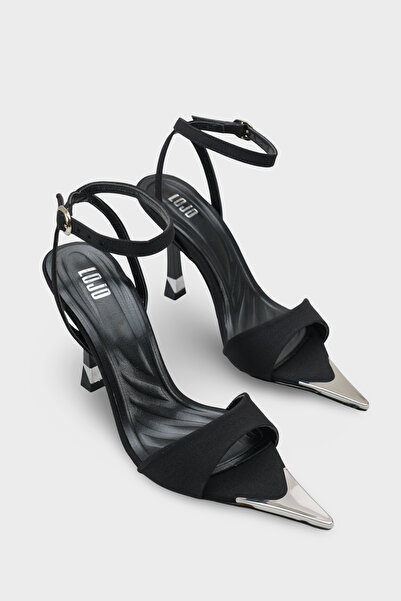 LOJO Pantofi de damă cu vârf ascuțit, aurii detaliu la cataramă cu legare la ...