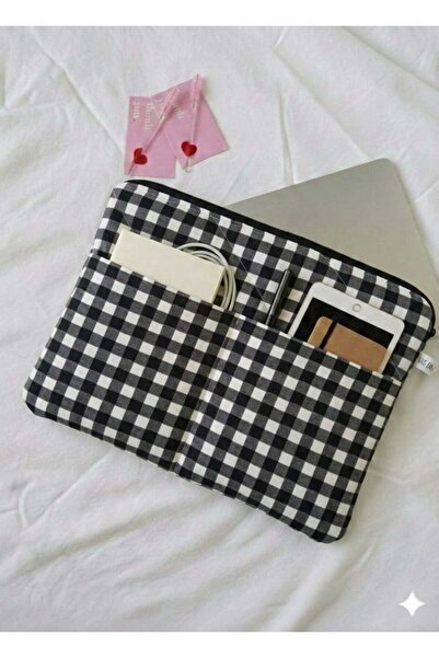 Handmade 31x24 cm Su Geçirmez Fermuarlı Cepli Tablet & Kitap Kılıfı | 10-12 I...