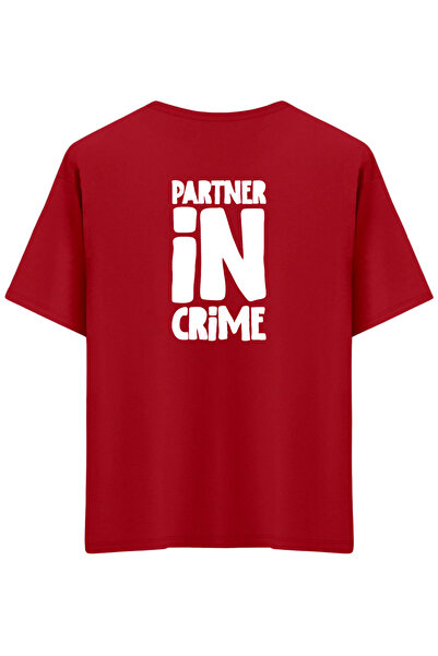 BetterThanCo Partner in Crime Printed Crew Neck Oversized T-Shirt