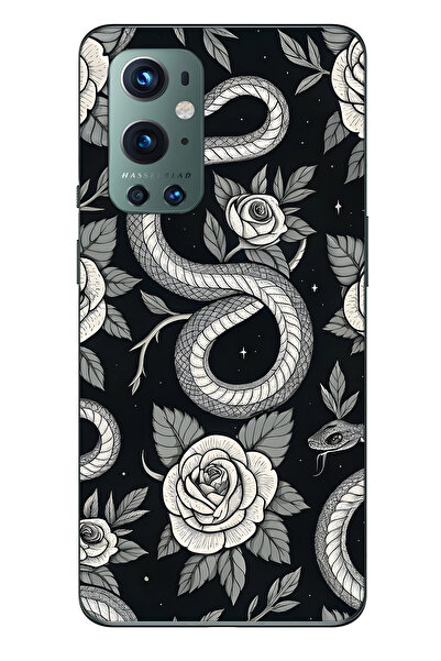 FLAMENKO حافظة هاتف شفافة متوافقة مع One Plus 9 Pro باللون الأسود والوردي وSn...