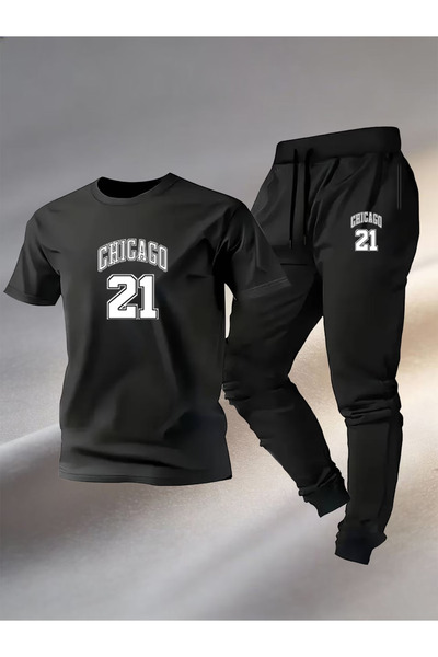 Rayan & Hoor Style Special Printed tracksuit bottoms and t-shirt bottom top t...